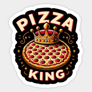 Funny Pizza King Sticker